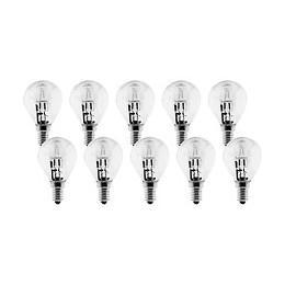 Pack De 10 Ampoules Halogènes 28w E14 Sphérique