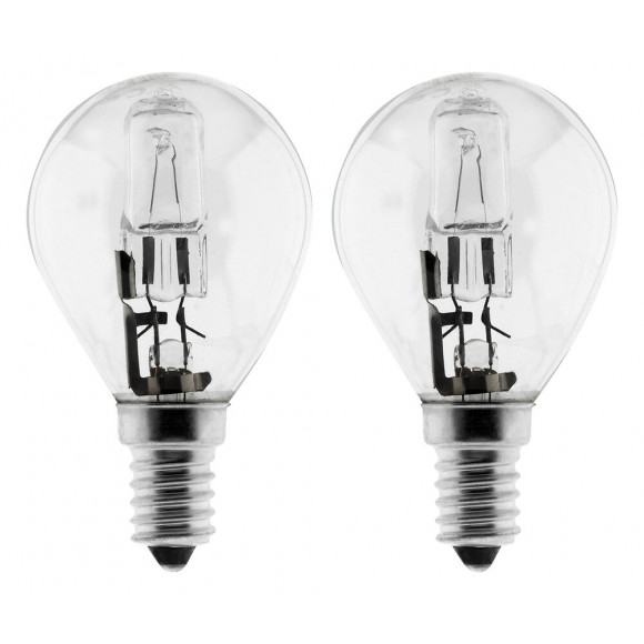 Lot De Ampoules 2 Halogènes Sphérique E14 - 28w