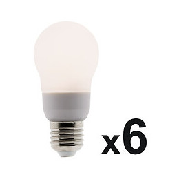 Pack De 6 Ampoules Fluocompactes 12w E27 Spirale