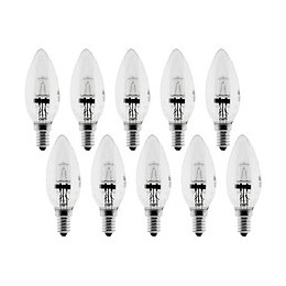 Pack De 10 Ampoules Halogènes 28w E14 Flamme