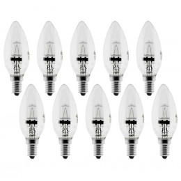Pack De 10 Ampoules Halogènes 28w E14 Flamme