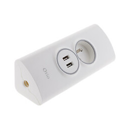 Multiprise D'angle 2p 16a + 2 Usb À Câbler - Otio
