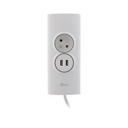 Multiprise D'angle 2p 16a + 2 Usb Précâblée - Otio