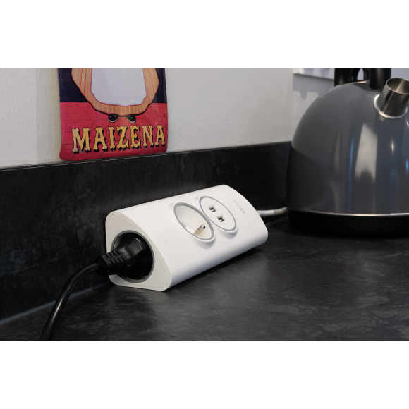 Multiprise D'angle 2p 16a + 2 Usb Précâblée - Otio