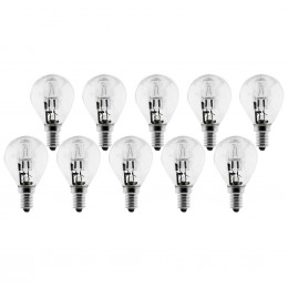 Lot De 10 Ampoules Halogène 18w E14 Sphériques
