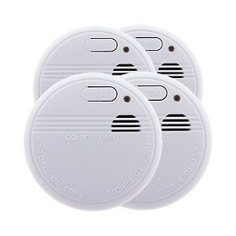 Lot De 4x Détecteurs De Fumée Nf - Garantie 5 Ans - Autonomie 3 Ans - Livrés Avec Pile Et Accessoires De Pose - Otio