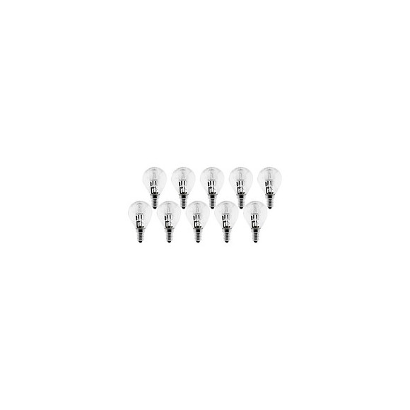 Lot De 10 Ampoules Halogène 18w E14 Sphériques