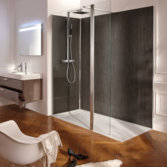 Receveur Douche Antidérapant Extra-plat Flight Neus Blanc, 100 X 80