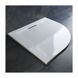 Receveur 1/4 De Rond Flight Pure À Encastrer Ou À Poser, Blanc, 90 X 90, Adherence Forte / Classe C / Pn24