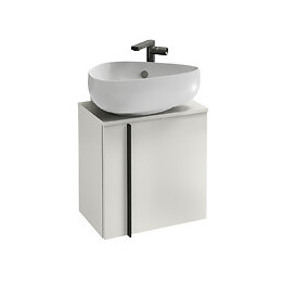 Ensemble Meuble Et Lave-main Nouvelle Vague 1 Porte Ouverture À Droite, Blanc