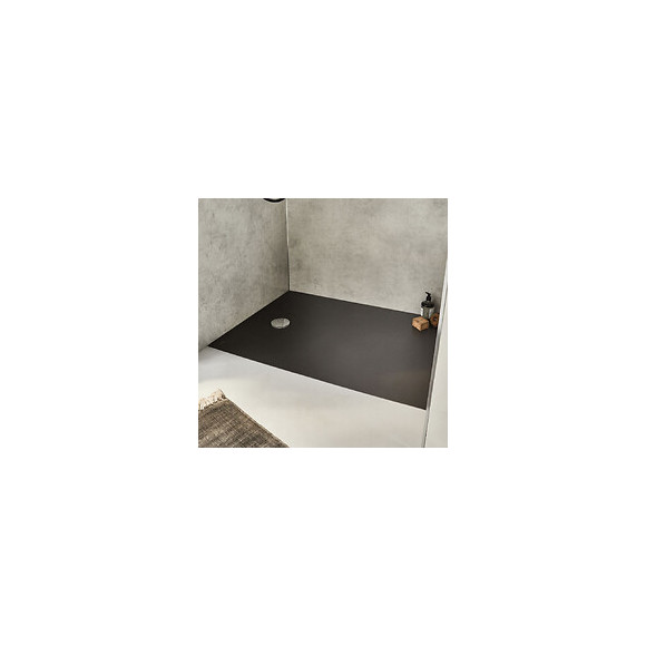Receveur Finition Pierre Ipso, 140 X 90, Gris Anthracite, Adherence Moyenne / Classe A / Pn12