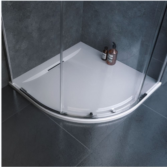 Receveur 1/4 De Rond Flight Pure À Encastrer Ou À Poser, Blanc, 90 X 90, Adherence Forte / Classe C / Pn24