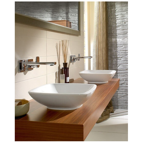 Vasque Carré À Poser Loop & Friends, 43 X 43, Blanc, Vasque Avec Trop Plein