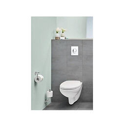 Pack Wc Rimless Bau Ceramic Grohe, Plaque Chromee