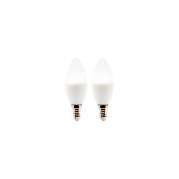 Lot De 2 Ampoules Led Flamme 5w E14 400lm 6500k