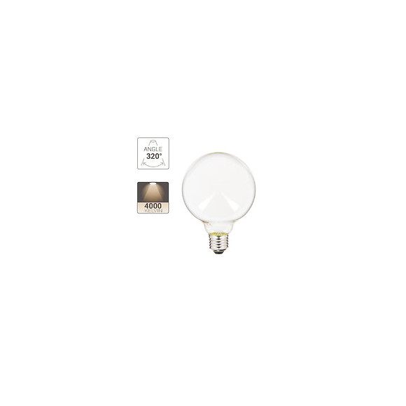 Ampoule Led G125 Opaque, Culot E27, Conso. 17w, 2452 Lumens, Blanc Neutre