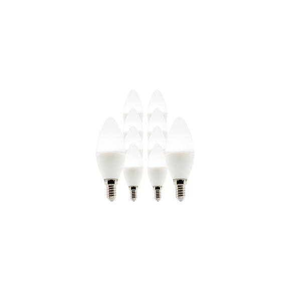 Lot De 10 Ampoules Led Flamme 5w E14 400lm 6500k