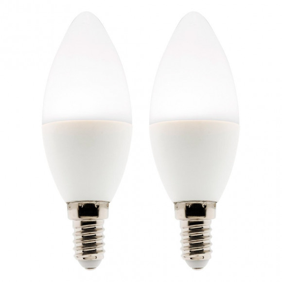 Lot De 2 Ampoules Led Flamme 5w E14 400lm 6500k