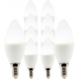 Lot De 10 Ampoules Led Flamme 5w E14 400lm 6500k