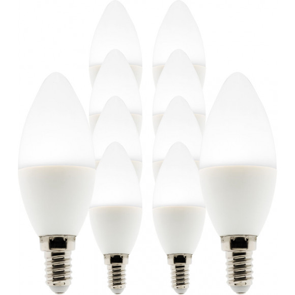 Lot De 10 Ampoules Led Flamme 5w E14 400lm 6500k
