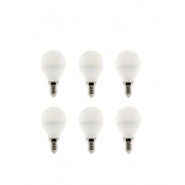 Lot De 6 Ampoules Led Sphérique 5w E14 400lm 6500k