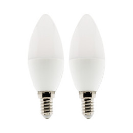 Lot De 2 Ampoules Led Flamme 5w E14 400lm 4000k - (blanc Neutre)