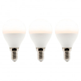 Lot De 3 Ampoules Led Sphériques 5,2w E14 470lm 2700k (blanc Chaud)