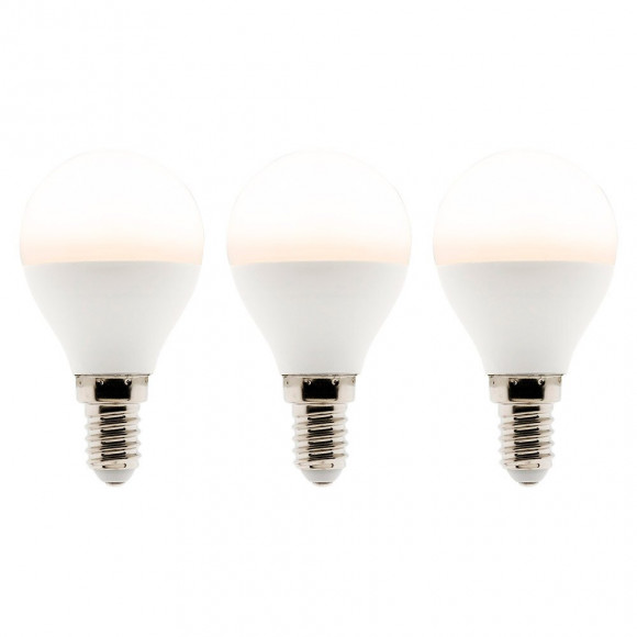 Lot De 3 Ampoules Led Sphériques 5,2w E14 470lm 2700k (blanc Chaud)