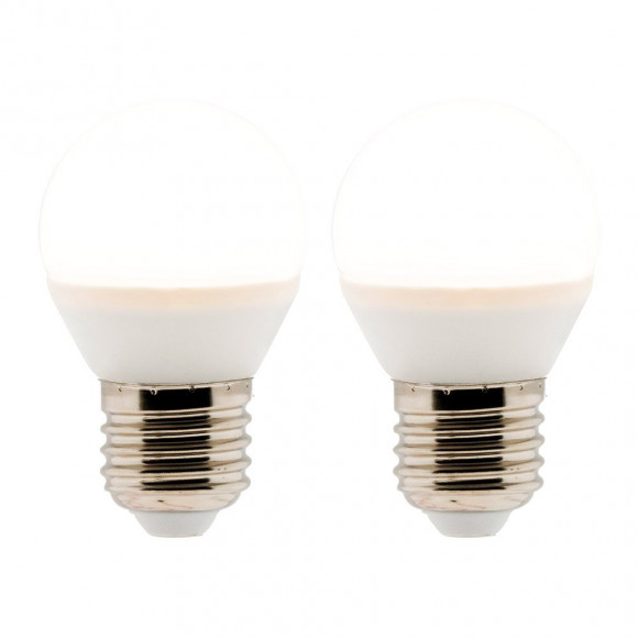 Lot De 2 Ampoules Led Sphérique 5,2w E27 470lm 2700k (blanc Chaud)