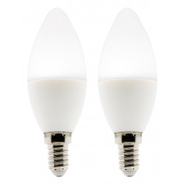 Lot De 2 Ampoules Led Flamme 5w E14 400lm 4000k - (blanc Neutre)