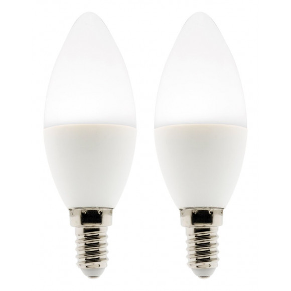 Lot De 2 Ampoules Led Flamme 5w E14 400lm 4000k - (blanc Neutre)