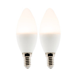 Lot De 2 Ampoules Led Flamme 5,2w E14 470lm 2700k (blanc Chaud)