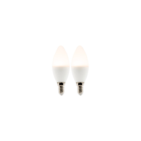 Lot De 2 Ampoules Led Flamme 5,2w E14 470lm 2700k (blanc Chaud)