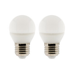 Lot De 2 Ampoules Led Sphérique 5w E27 400lm 2700k