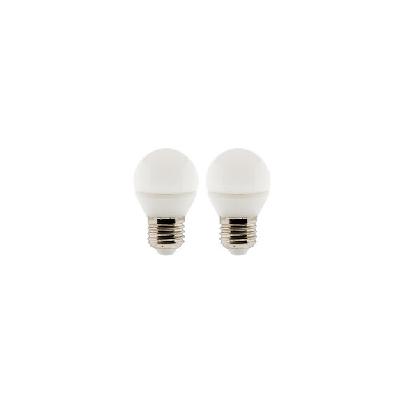 Lot De 2 Ampoules Led Sphérique 5w E27 400lm 2700k