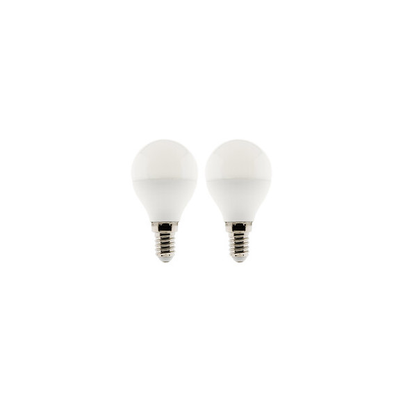 Lot De 2 Ampoules Led Sphérique 5w E14 400lm 2700k