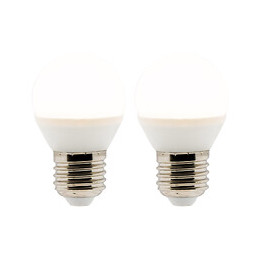 Lot De 2 Ampoules Led Sphérique 5w E27 400lm 2700k