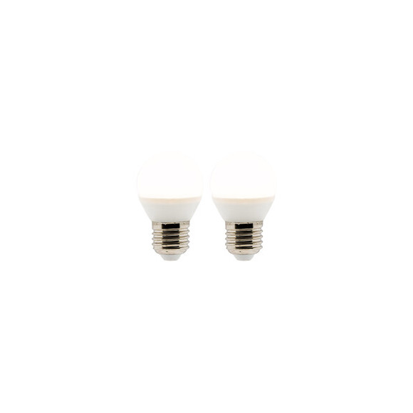 Lot De 2 Ampoules Led Sphérique 5w E27 400lm 2700k