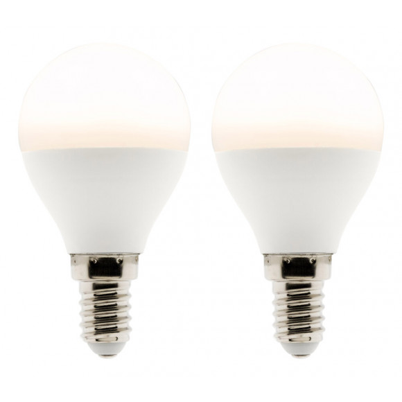 Lot De 2 Ampoules Led Sphérique 5w E14 400lm 2700k