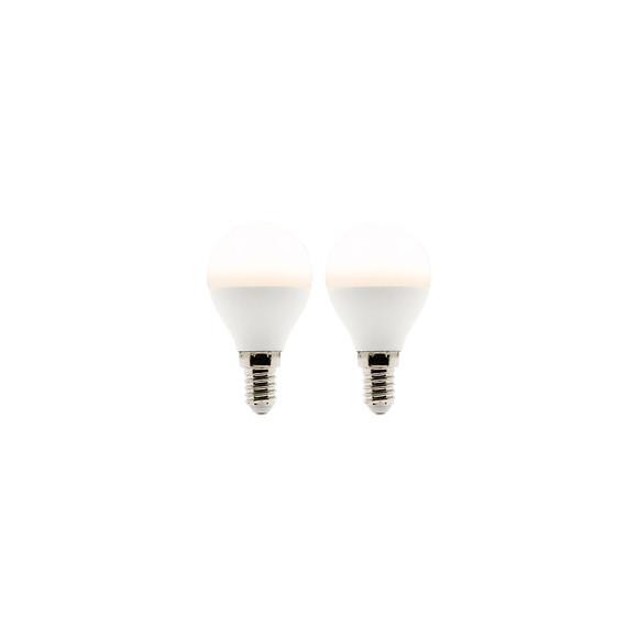 Lot De 2 Ampoules Led Sphérique 5w E14 400lm 2700k