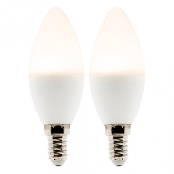 Lot De 2 Ampoules Led Flamme 5,2w E14 470lm 2700k (blanc Chaud)