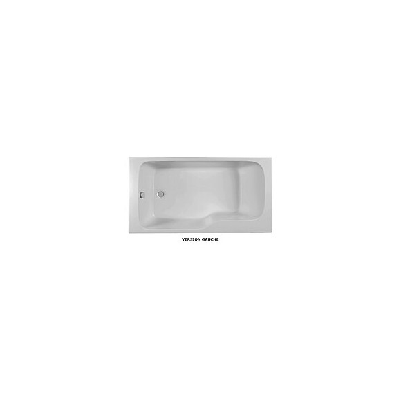 Ensemble Baignoire Bain Douche Blanche + Pare Bain Malice, 170 X 90 - Version Droite