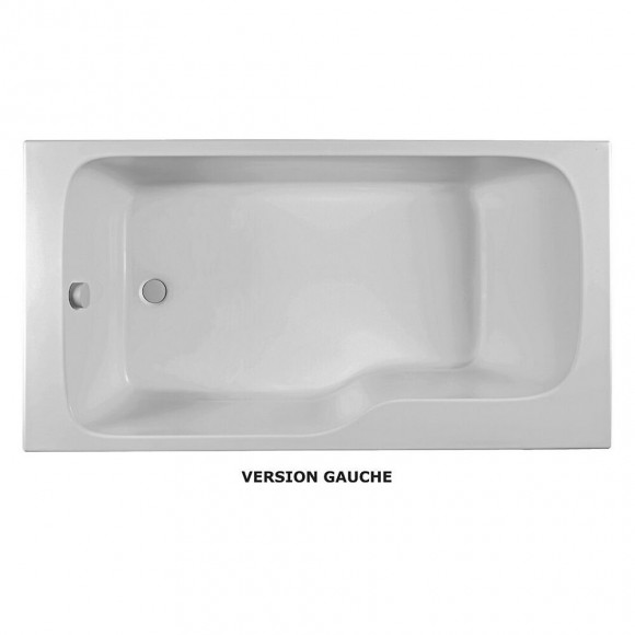 Ensemble Baignoire Bain Douche Blanche + Pare Bain Malice, 170 X 90 - Version Droite