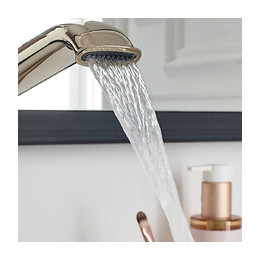 Mélangeur 3 Trous Pour Lavabo Cleo, Or Beige