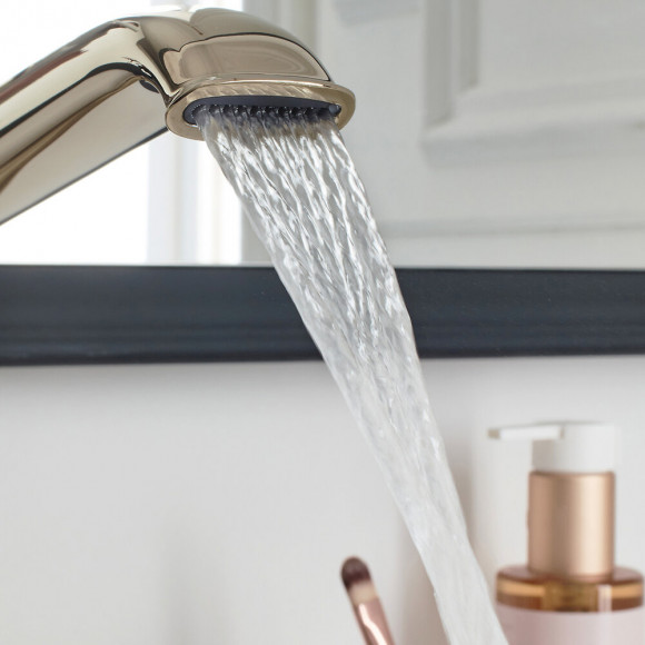 Mélangeur 3 Trous Pour Lavabo Cleo, Or Beige