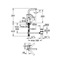 Eurodisc Cosmopolitan Mitigeur Monocommande Lavabo Taille L
