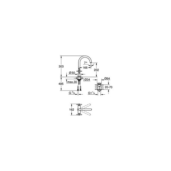Robinet Lavabo Couleur Taille L Atrio, Chrome
