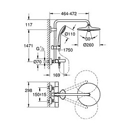 Colonne Bain Douche Euphoria System 260