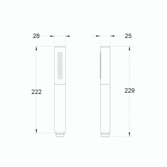 Douchette Stylo 2 Jets Shift Ellipse Chrome