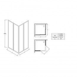 Accès D Angle Coulissant Serenity, 190 X 80